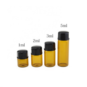 Amber Octagonal Cover Essential Oil Glass Bottles for olive oil with different sizes of essential oils bottle