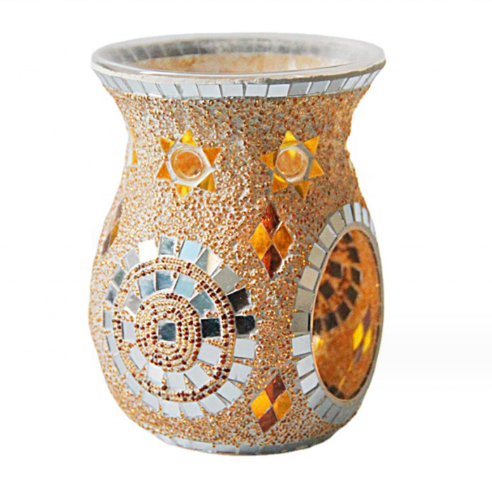 Sunflower Glass Mosaic Candle Holder Moroccan Lanterns Tealight Holder Candlestick Cup Candlelight Decoration Candle Cup