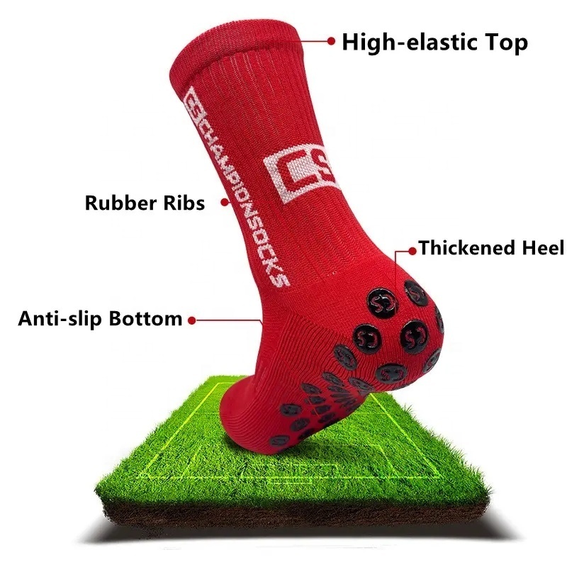 Hot Glue Non-Slip Football Sports Socks Sweat Absorption Shock Absorption Wear-Resistant Adult Basketball Towel Socks