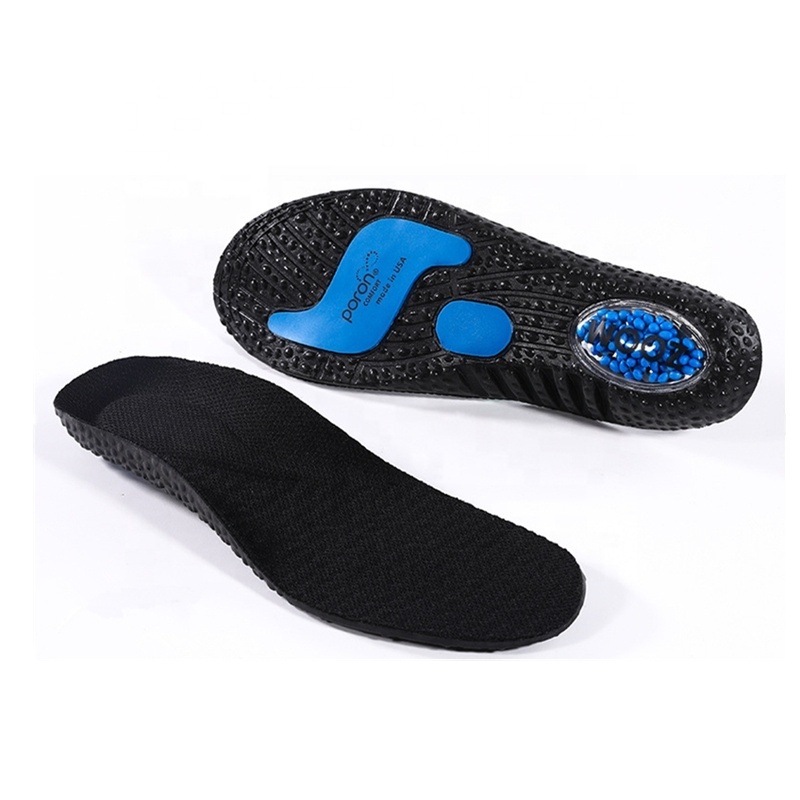 Factory direct PU Full Length insert Air Cushion Poron Shock Absorption Insoles for men and women