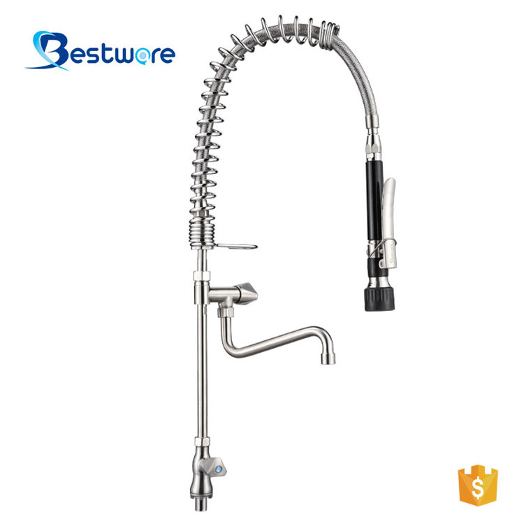 3 Way Farmhouse Pull Down Water Sink Stainless Steel Commercial Kitchen Faucet