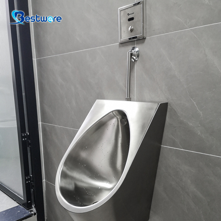 Modern Freestanding Stainless Steel Urinal Convenient Hung Design for Hotel Wall Mounted Urinals