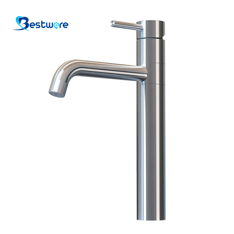 Single Hole Deck Mounted Industrial Commercial Basin Kitchen Faucet Classic with Watermark