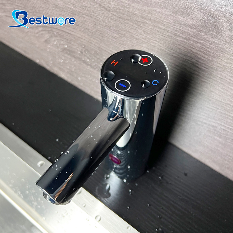 New Smart Desktop Bathroom Water Basin Touch Screen Digital Thermostat Electronic Faucet