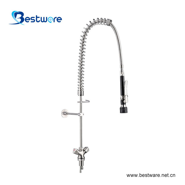 Stainless Steel Cold Water Long Neck Commercial Pre Rinse Kitchen Tap Faucet