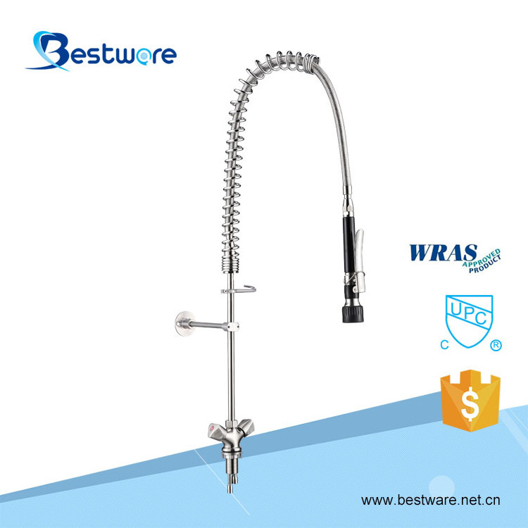 Stainless Steel Cold Water Long Neck Commercial Pre Rinse Kitchen Tap Faucet