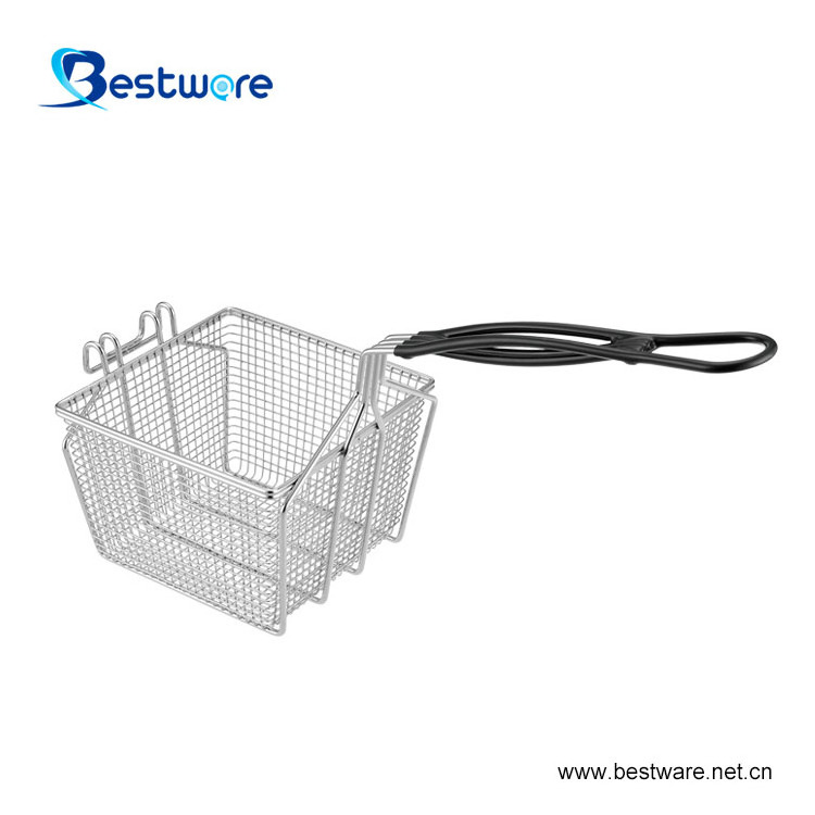 Factory Price High Quality Food Chicken Deep Frying Stainless Steel Rectangular Wire Mesh Baskets