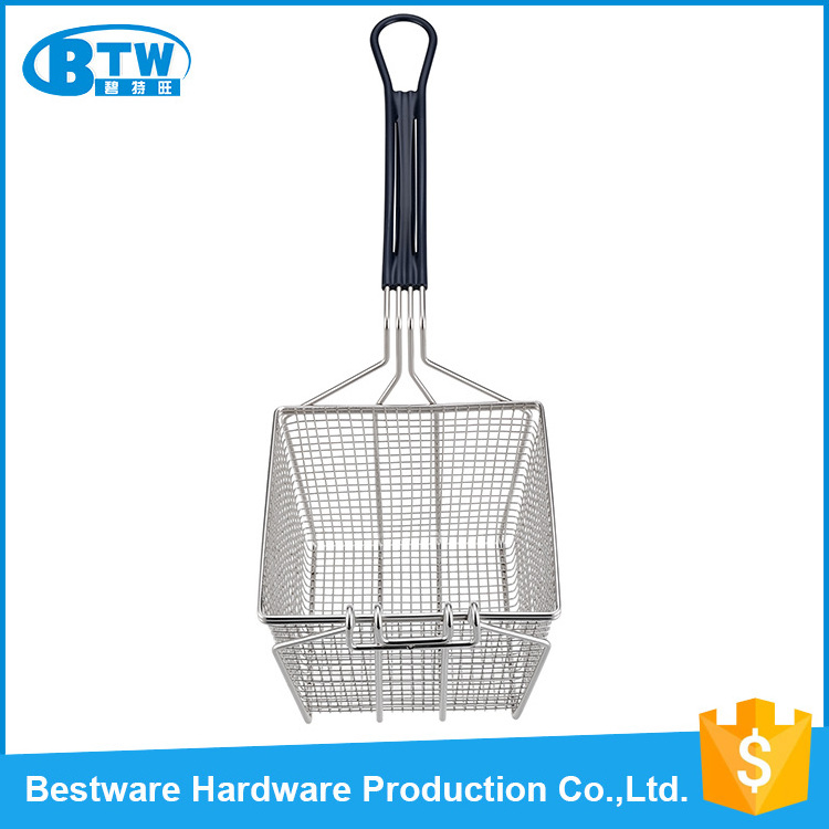 Factory Price High Quality Food Chicken Deep Frying Stainless Steel Rectangular Wire Mesh Baskets