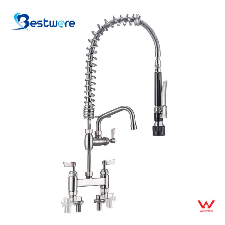 Heavy Duty High Pressure Dishwasher Double Handle Kitchen Faucet