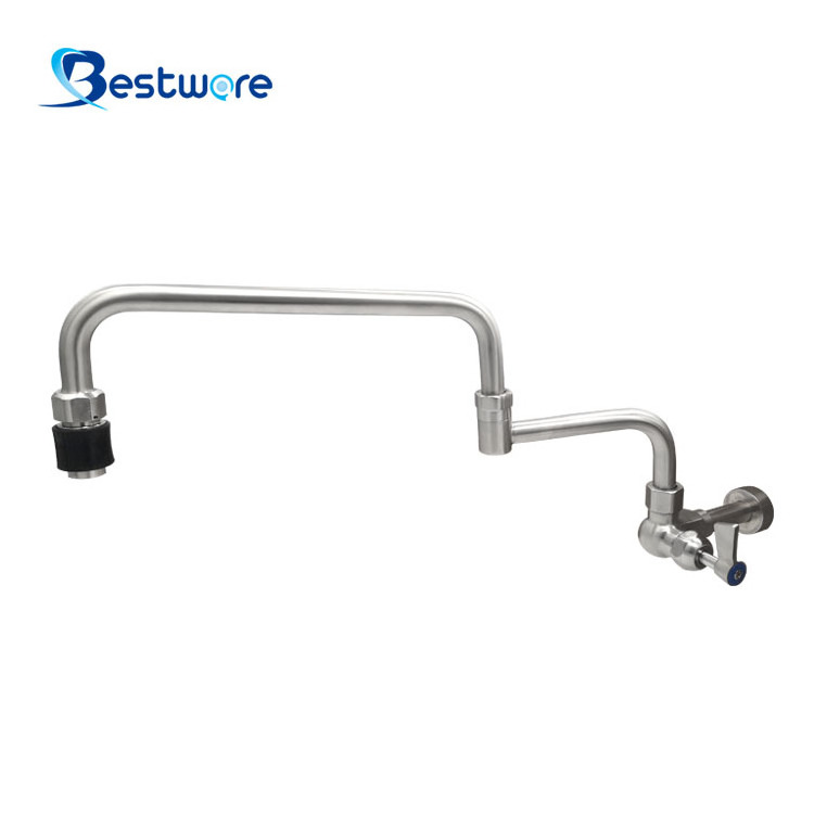 Folding Tap Pull Out Stainless Steel 304 Pre Rinse Wall Mounted Kichen Sink Water Faucet