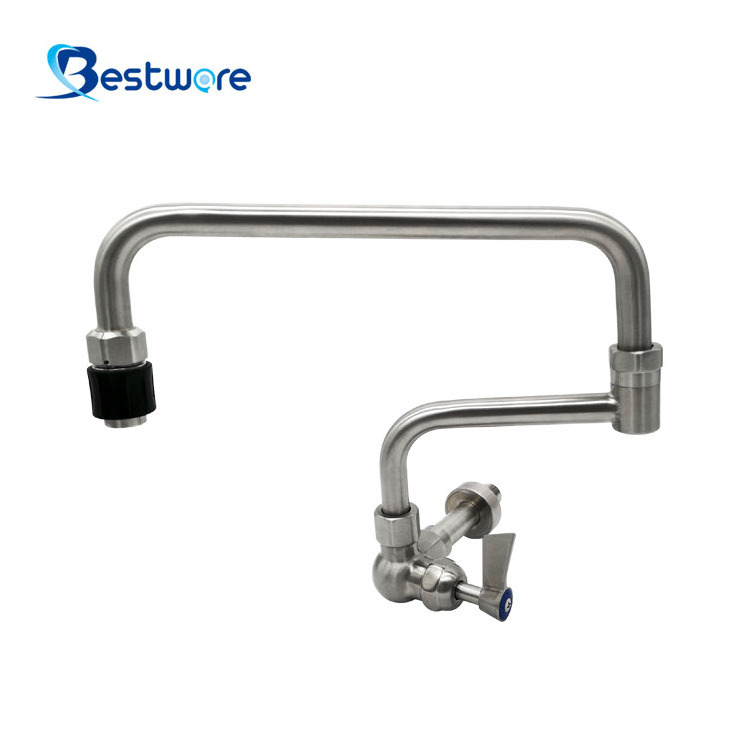 Folding Tap Pull Out Stainless Steel 304 Pre Rinse Wall Mounted Kichen Sink Water Faucet