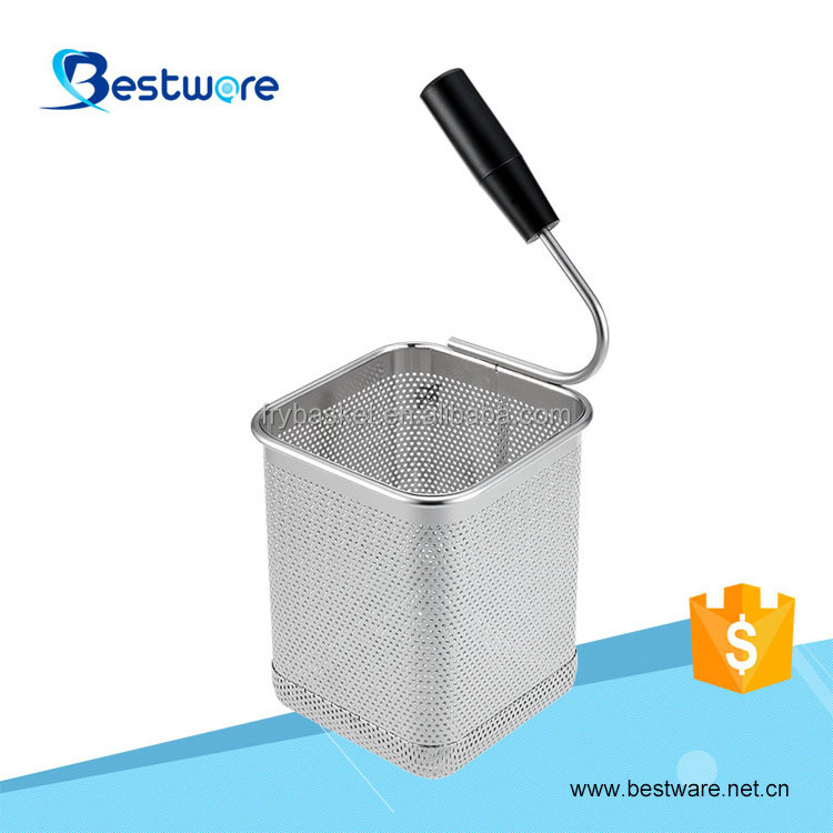 Stainless Steel Wire Mesh Strainer Colander Cooking Tools Pasta Strainer Food Serving Square Pasta Basket