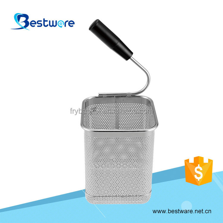 Stainless Steel Wire Mesh Strainer Colander Cooking Tools Pasta Strainer Food Serving Square Pasta Basket