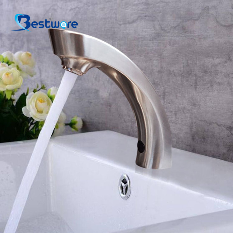 Smart Watermark Stainless Steel Automatic Mixers Taps Sink Sensor Bathroom Kitchen Water Basin Faucets