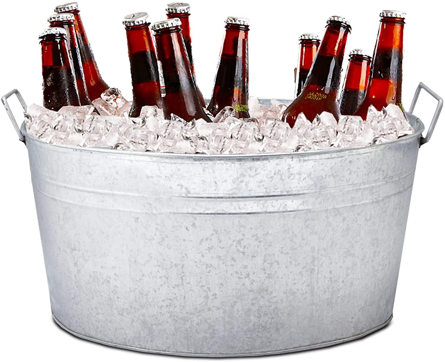 Custom Galvanized Party Champagne Ice Cooler Bucket With Logo Multifunctional Metal Beer Ice Bucket Tin Metal Tin Box