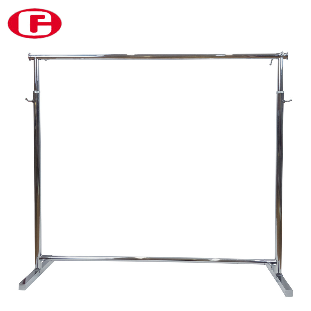 Stainless steel retail simple garment hanging clothes display drying rack for clothes shops