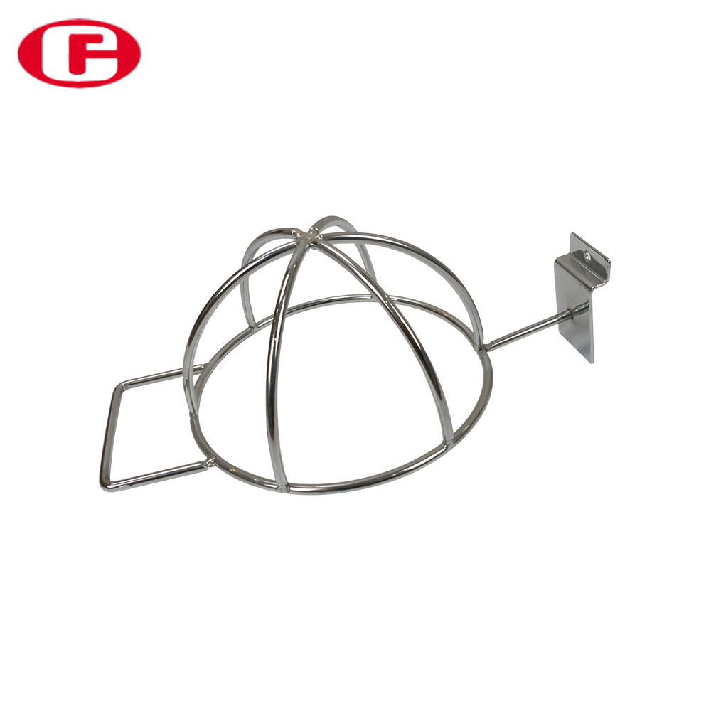 Hot Selling Chrome Slatwall Display Metal Wire Hat Hook For Hanging Hat Holder Retail Store