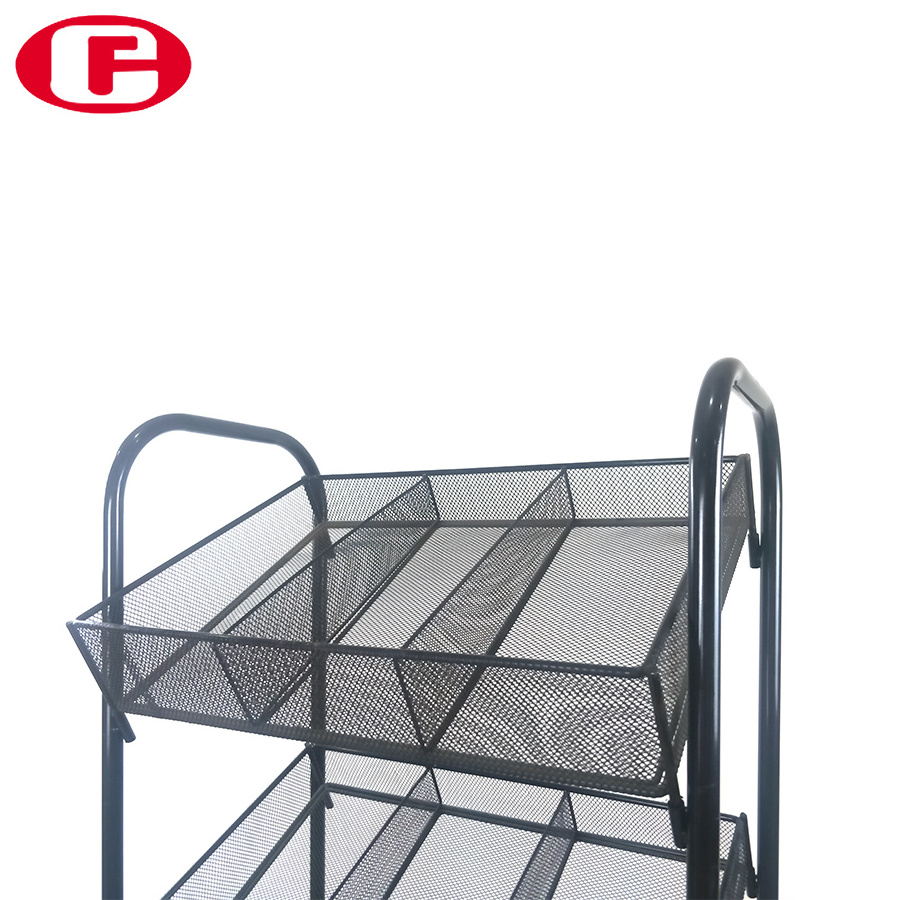 Heavy duty metal iron wire black garment Small objects display shelf rack for retail store