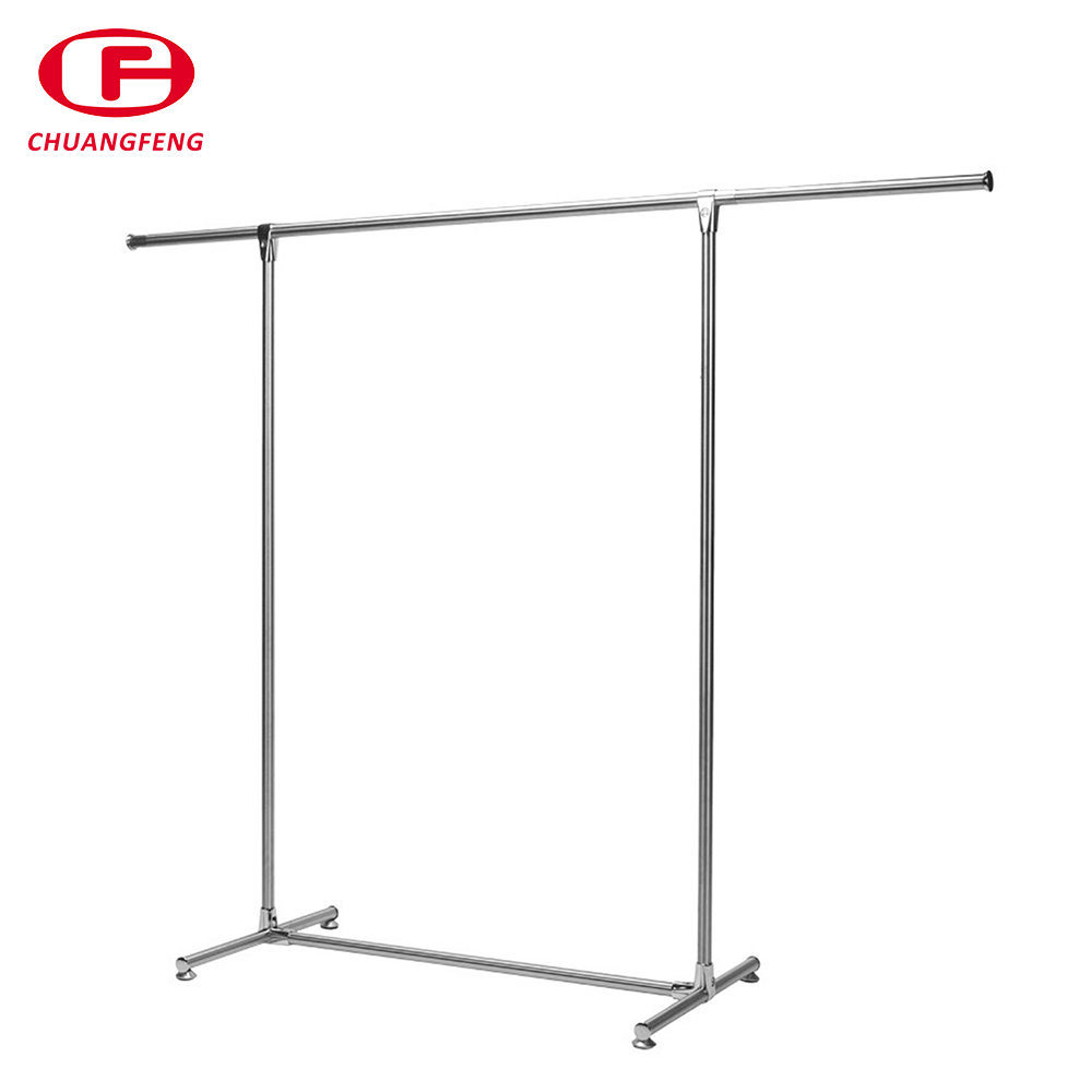 Chrome plating metal hanging clothing  display rack stand/retail store t shirt display racks