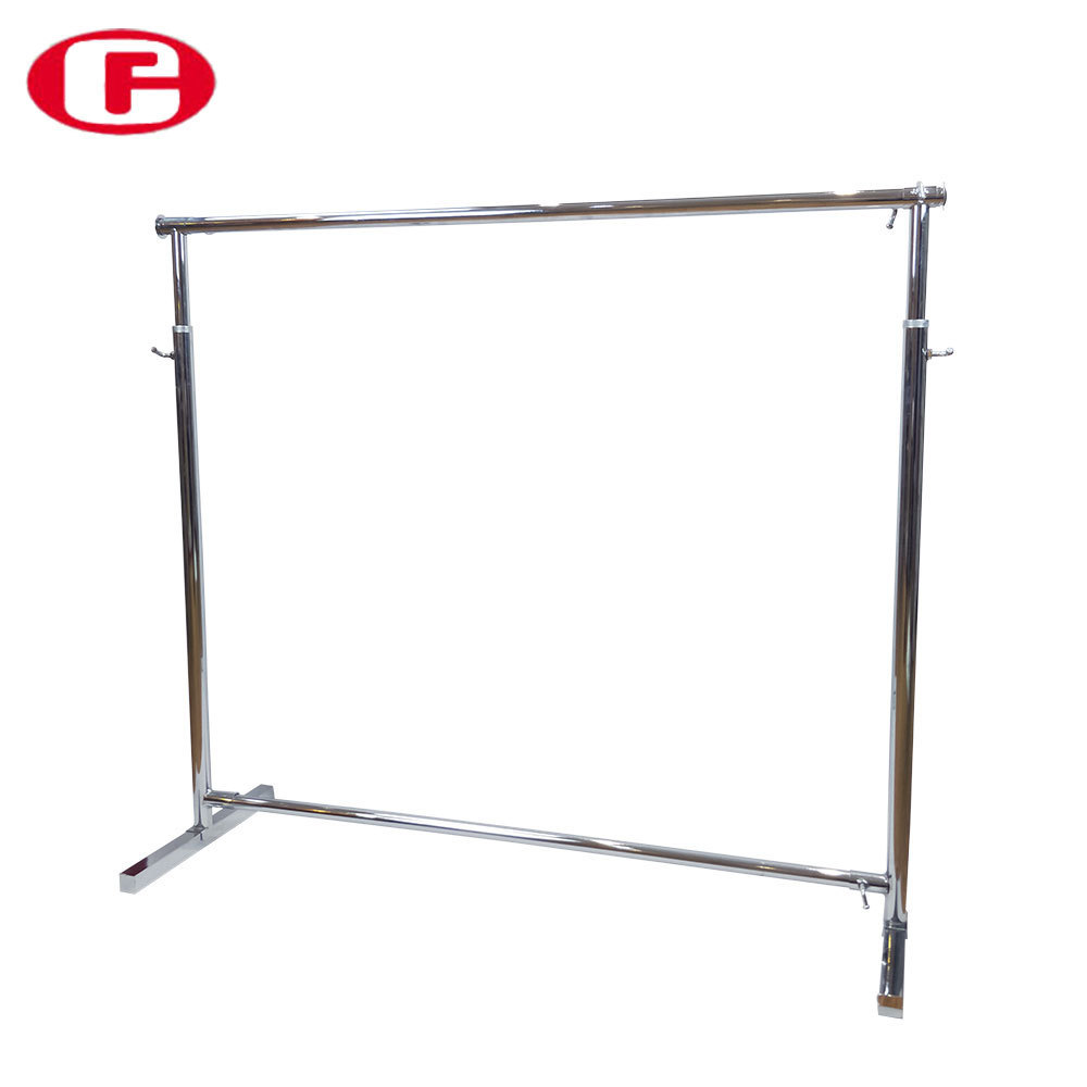 Stainless steel retail simple garment hanging clothes display drying rack for clothes shops