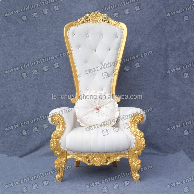 White Royal wedding throne chairs for bride and groom sofa chair for sale YC-D97