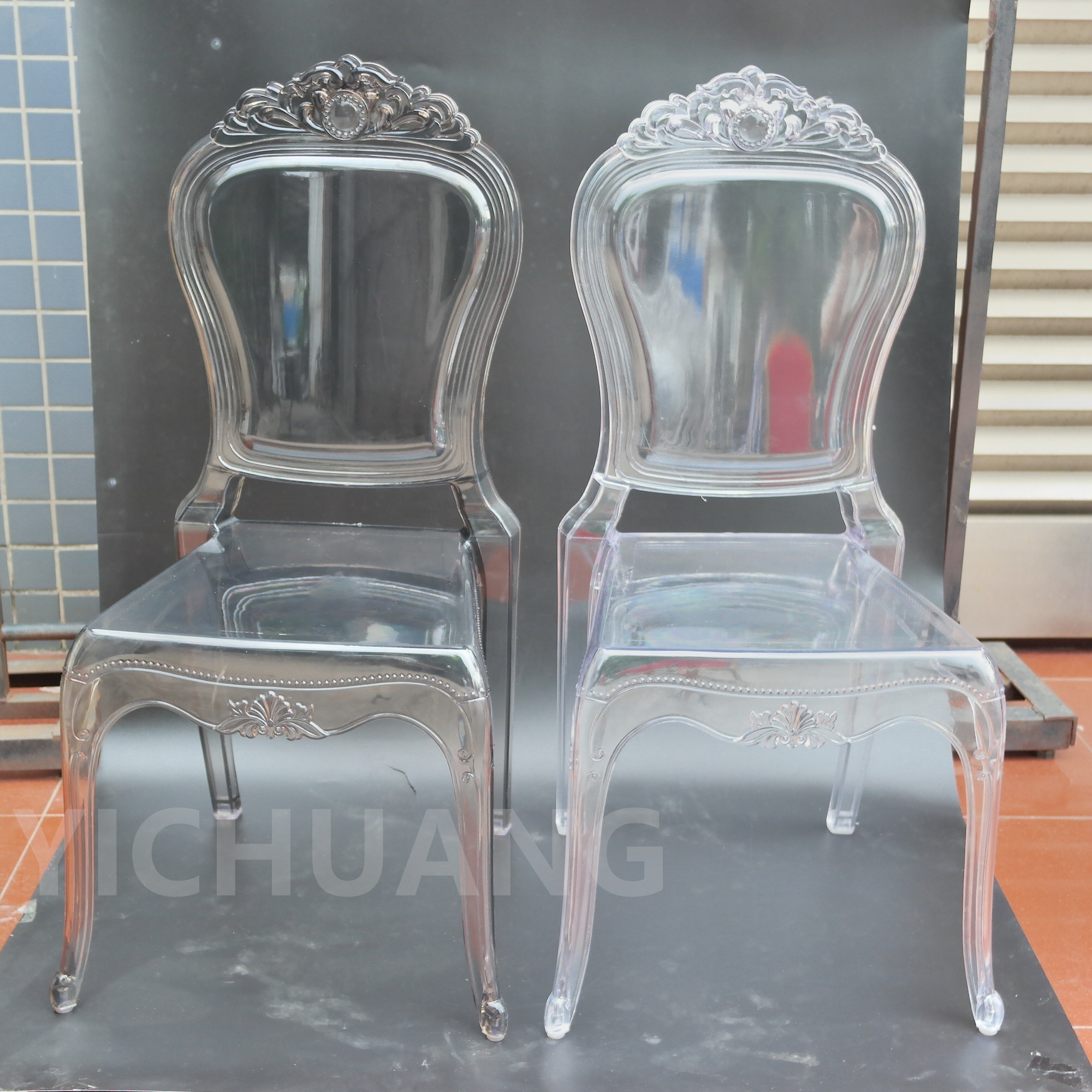 YC-GH09  Modern clear stackable design wedding rental acrylic chairs for event