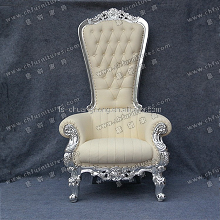 White Royal wedding throne chairs for bride and groom sofa chair for sale YC-D97