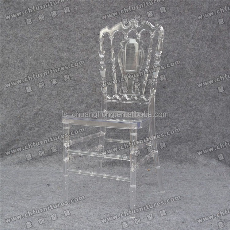 Wedding Event acrylic Crystal Clear Plastic Resin napoleon king throne chair rental YC-P88