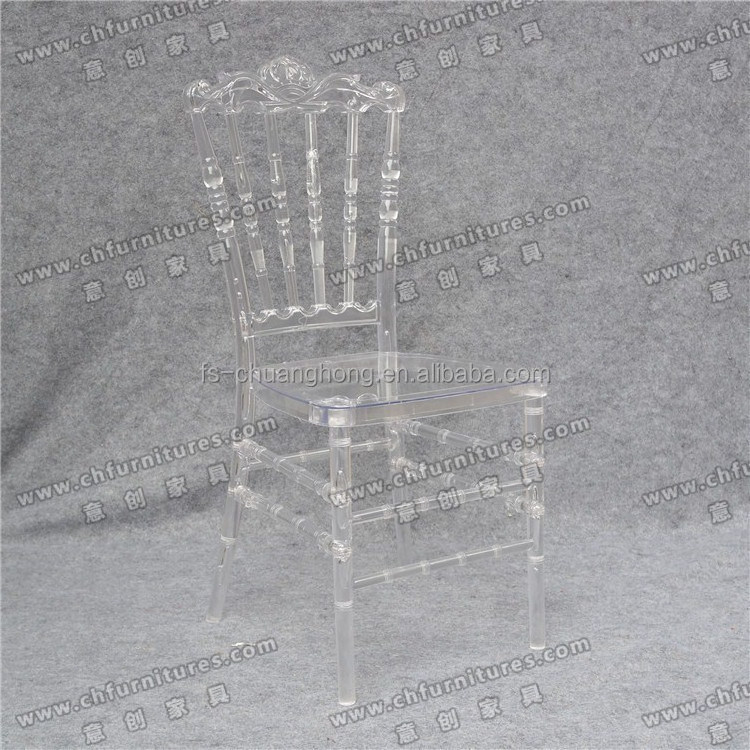 Wedding Event acrylic Crystal Clear Plastic Resin napoleon king throne chair rental YC-P88