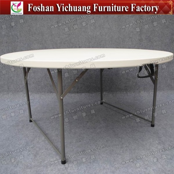 YC-T09-03 HDPE Plastic Folding Portable Event Plastic Round Table For Outdoor Party