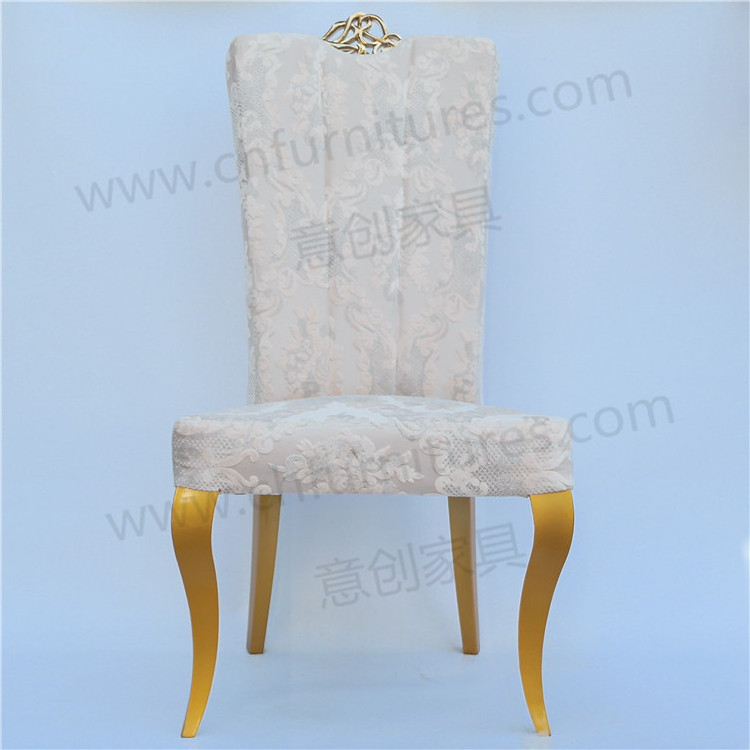 Modern Wholesale luxury gold crown Stainless Steel wedding king throne chair for sale YC-SS59