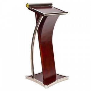 Yc-PF06 Best Selling Wholesale Premium Wooden Stainless Steel Speech Lectern Rostrum Pulpit Podium for Church and School