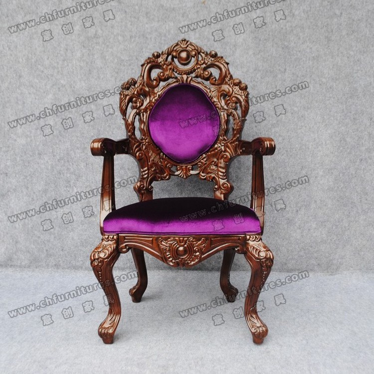 YC-K04-03 Modern purple throne king queen chairs for sale