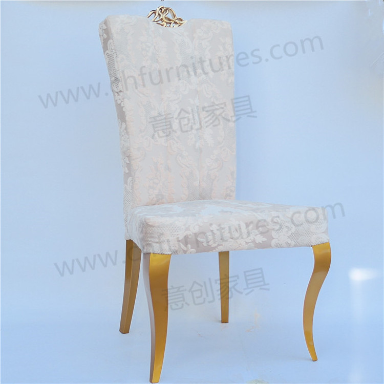 Modern Wholesale luxury gold crown Stainless Steel wedding king throne chair for sale YC-SS59