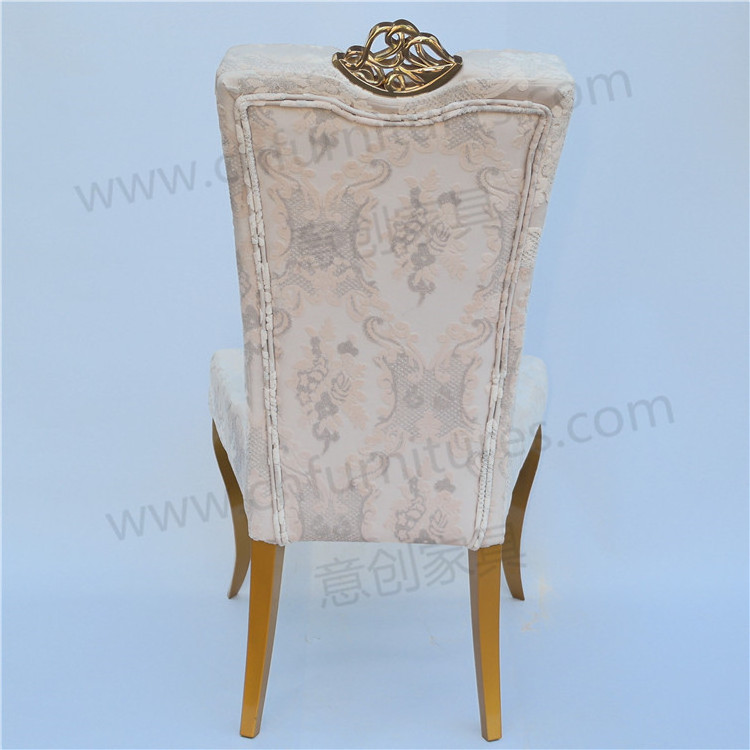 Modern Wholesale luxury gold crown Stainless Steel wedding king throne chair for sale YC-SS59