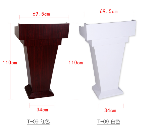 Yc-PF06 Best Selling Wholesale Premium Wooden Stainless Steel Speech Lectern Rostrum Pulpit Podium for Church and School