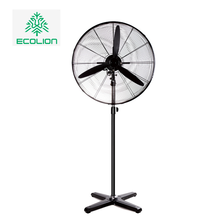 26 inch 3 speeds big power ox horn industrial stand fan for plant warehouse