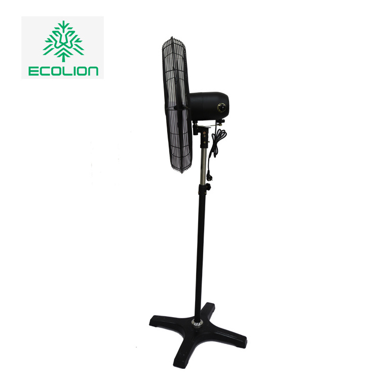 OX modern electric stand fan  metal 26 inch 2 blade electric black industrial floor stand fan