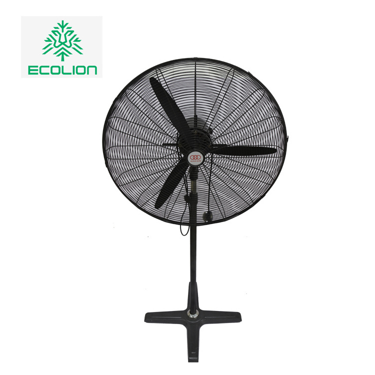 26 inch 3 speeds big power ox horn industrial stand fan for plant warehouse