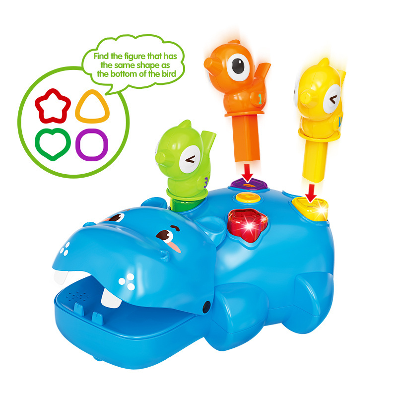 FiveStar Educational Assemble Cartoon Animal Model Kids Take Part Hippo Toys with Hammer and Sound