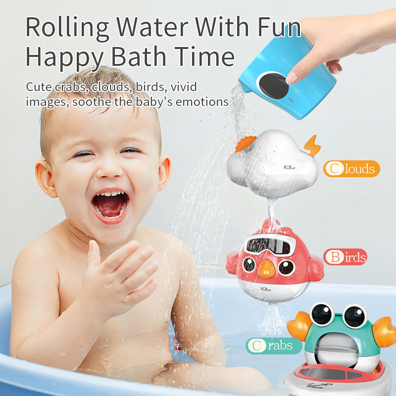 FiveStar Funny Cartoon Animal Bird and Crab Cognitive Floating Summer Water Play Children Toys Educational Baby Bath Toy