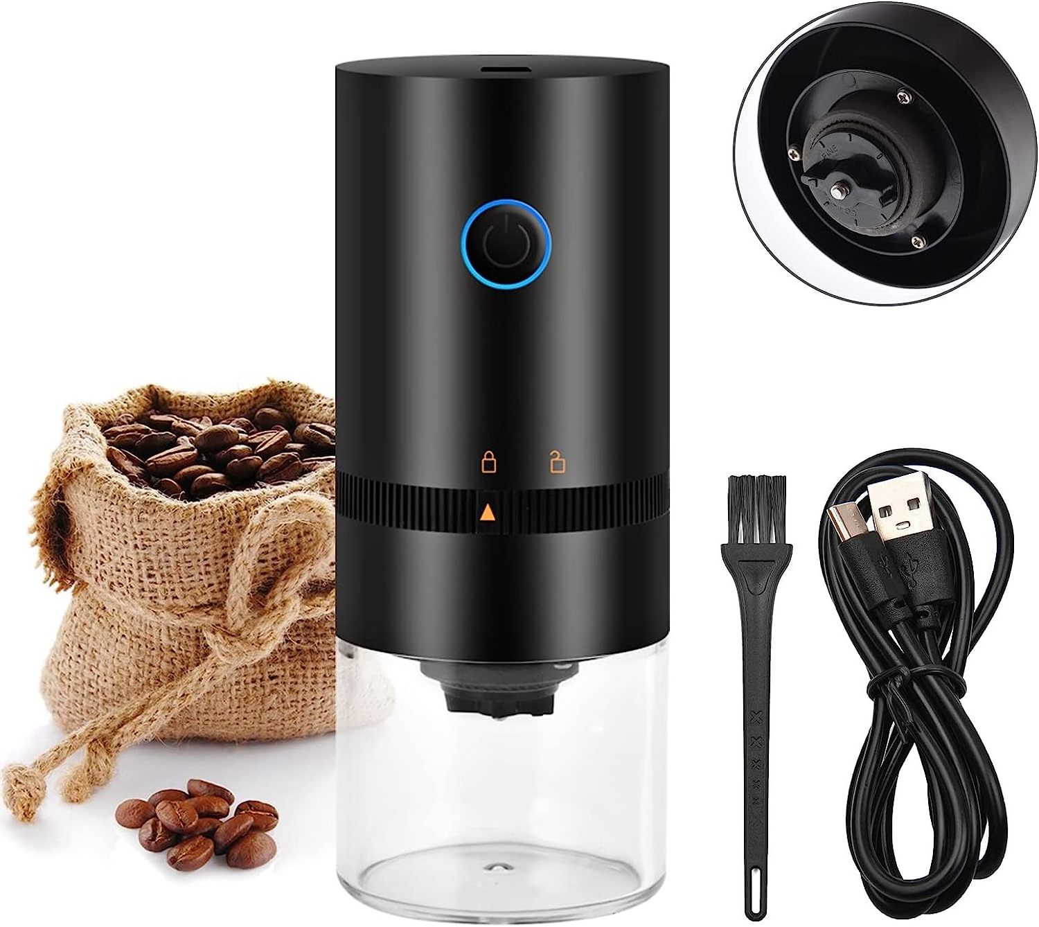 Coffee Tools Travel Car Abs Cup Cafe Bean Grinfers Coffee Grinder Electric Coffee Maker With Usb Charging