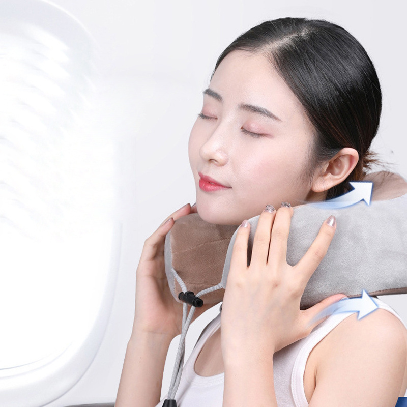 U Shape Travel Neck Pillow Massagers for Pain Relief Shiatsu Cordless Neck Pillows Inflated Neck Massager