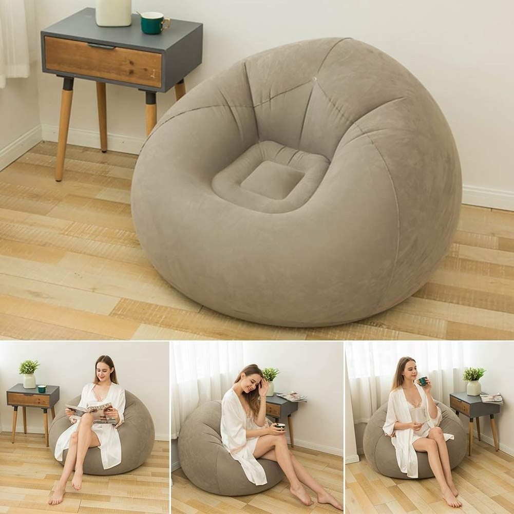 Bean Bag Inflatable Chair Air Sofa Ultra Soft Inflatable Lazy Sofa Chair for Living Room Bedroom playroom