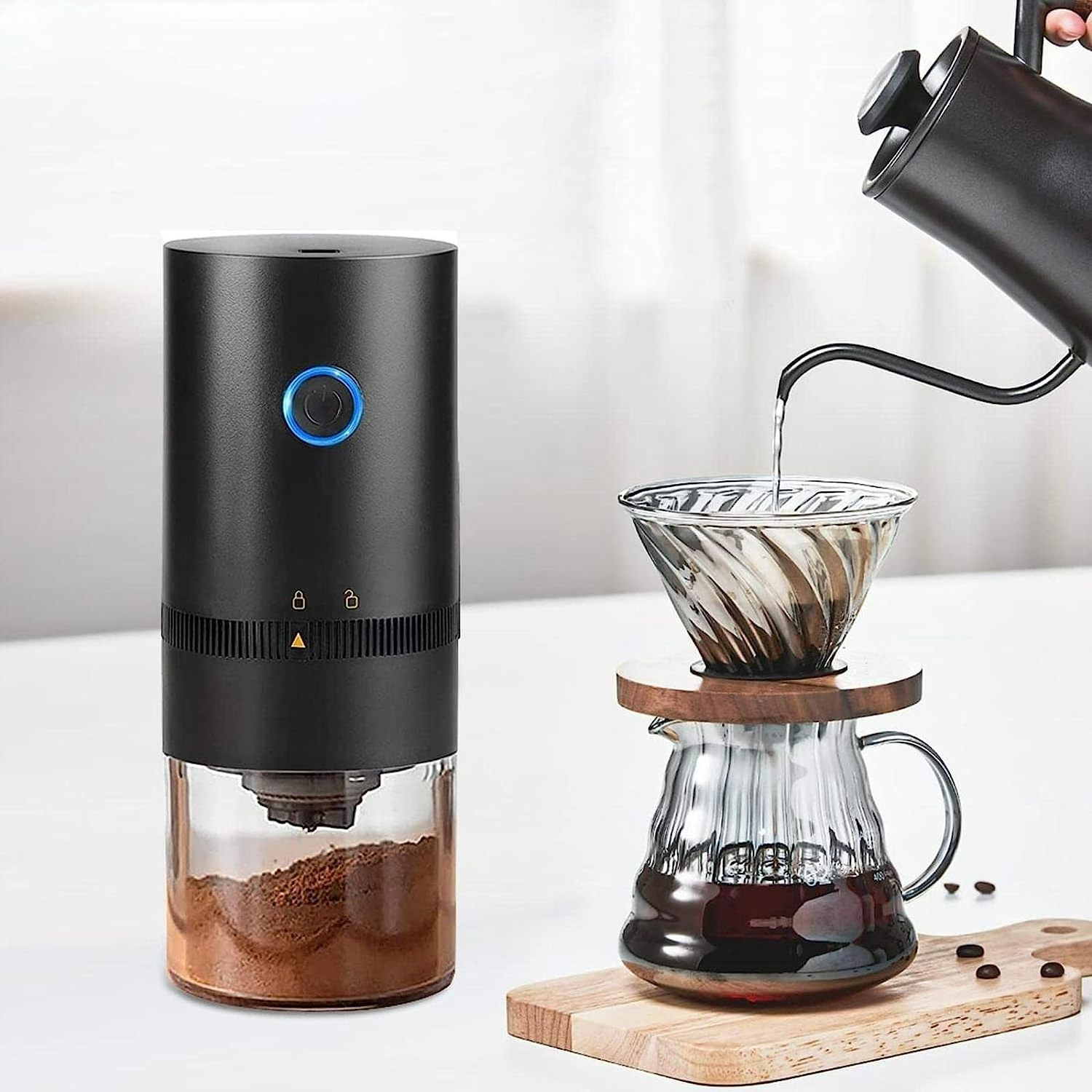 Coffee Tools Travel Car Abs Cup Cafe Bean Grinfers Coffee Grinder Electric Coffee Maker With Usb Charging