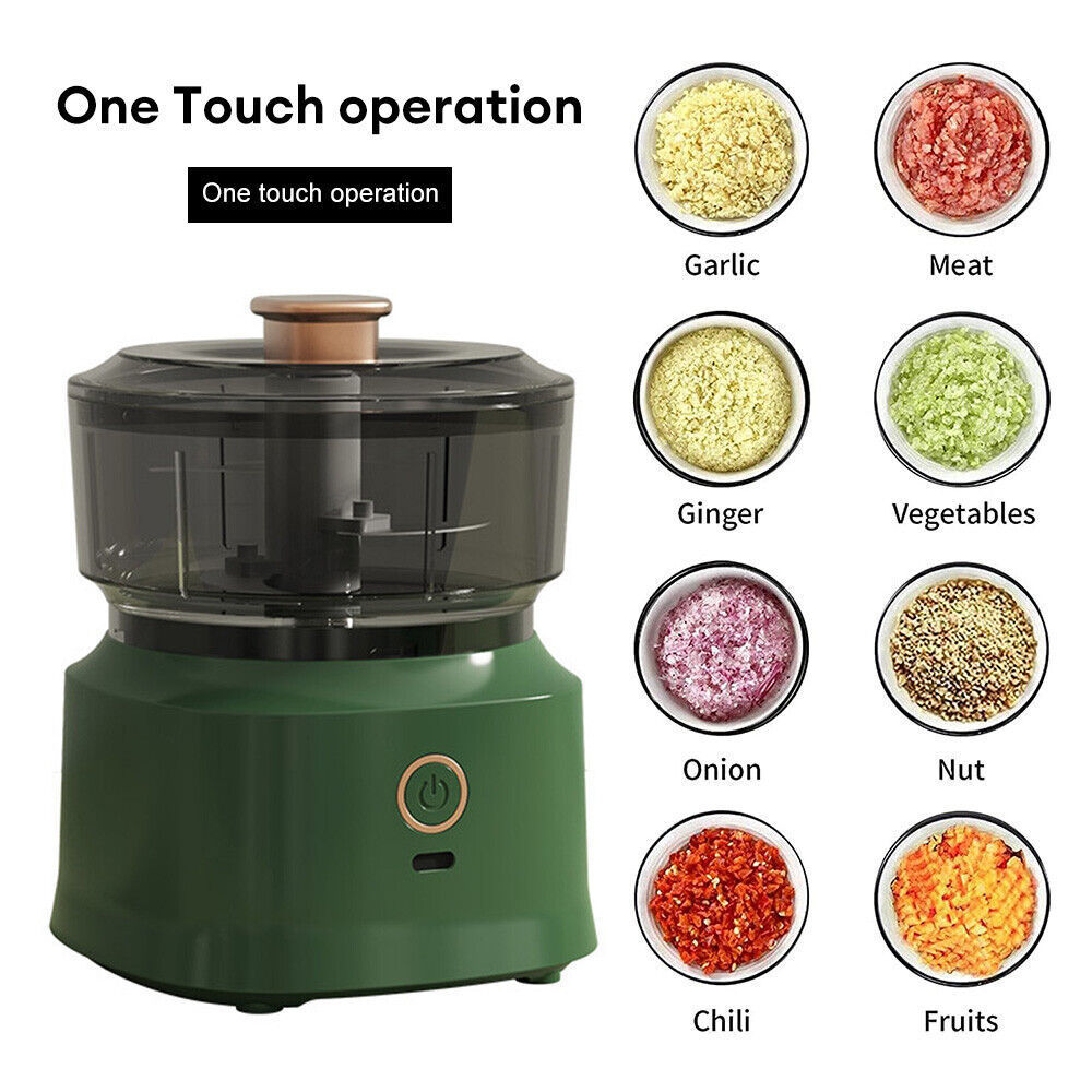 Kitchen Vetgeable Chopper Portable Cordless Electric USB Charging Baby Food Processor Mini Garlic Food Chopper