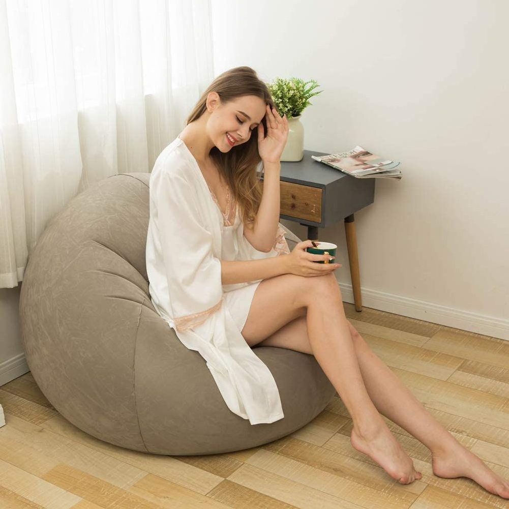 Bean Bag Inflatable Chair Air Sofa Ultra Soft Inflatable Lazy Sofa Chair for Living Room Bedroom playroom