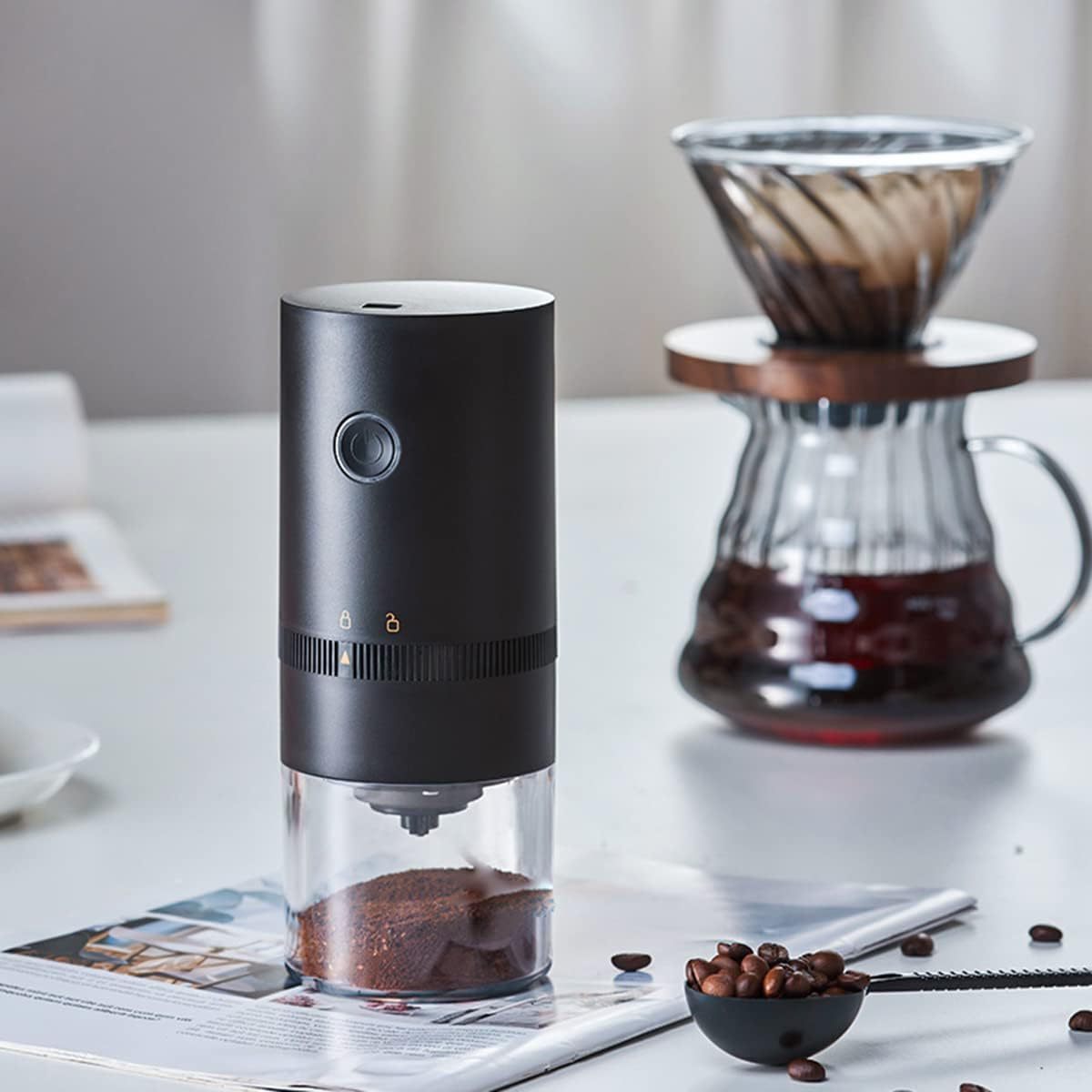 Coffee Bean Grinder Electric Burr And Spice Grinder Small Coffee Grinder Perfect For At Home Coffee Enthusiasts