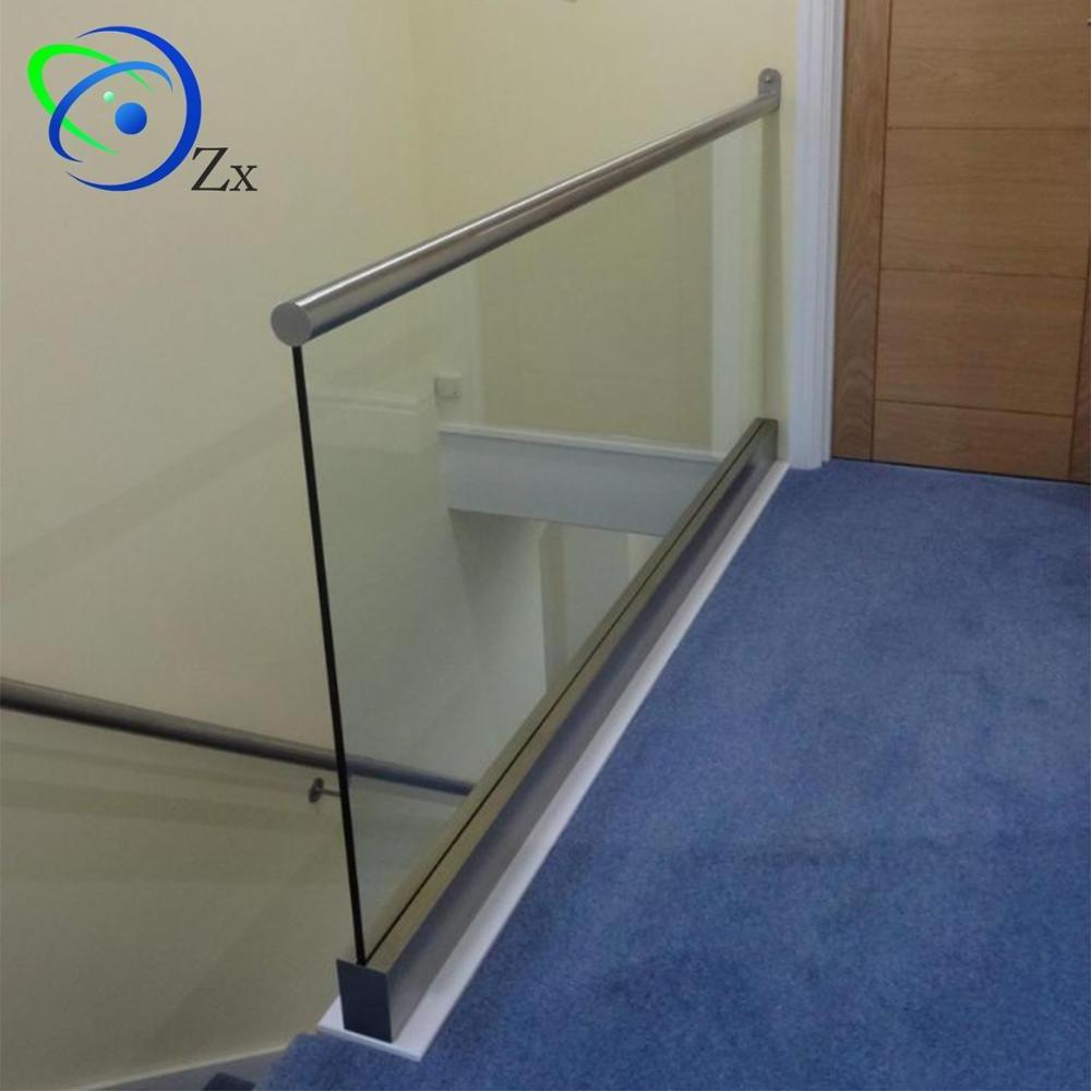 U shape Aluminium channel for frameless10/12mm/15MM glass railings & balustrades/easy install DIY stainless steel bottom groove