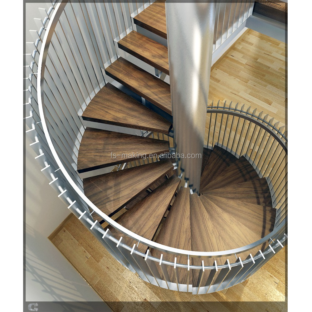 Spiral Stairs Stair Type and Stainless Steel Stair Material Spiral Staircases Used/glass step tread/glasss balustrade